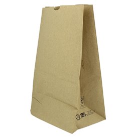 Paper Bag without Handle Kraft 50g/m² 18+12x29cm (25 Units)