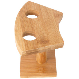 Bamboo Serving Cone Holder 2 slots (1 Unit) 