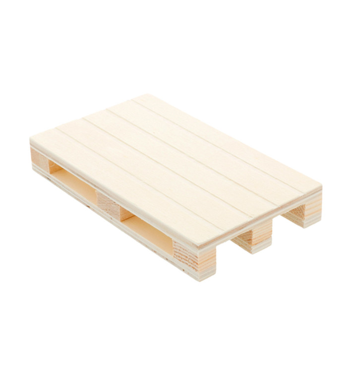 Wooden Mini Pallet Serving Platter 13x8x2cm (40 Units)