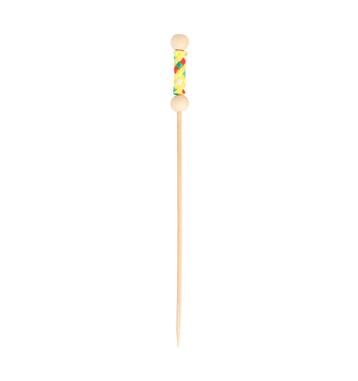 Bamboo Food Pick Natural Design 12cm (100 Units) Bamboo Food Pick Natural Design 12cm (100 Units)