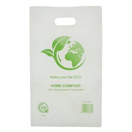 Die-Cut Handle Plastic Bags Bio Home Compost 20x33cm (3000 Units)