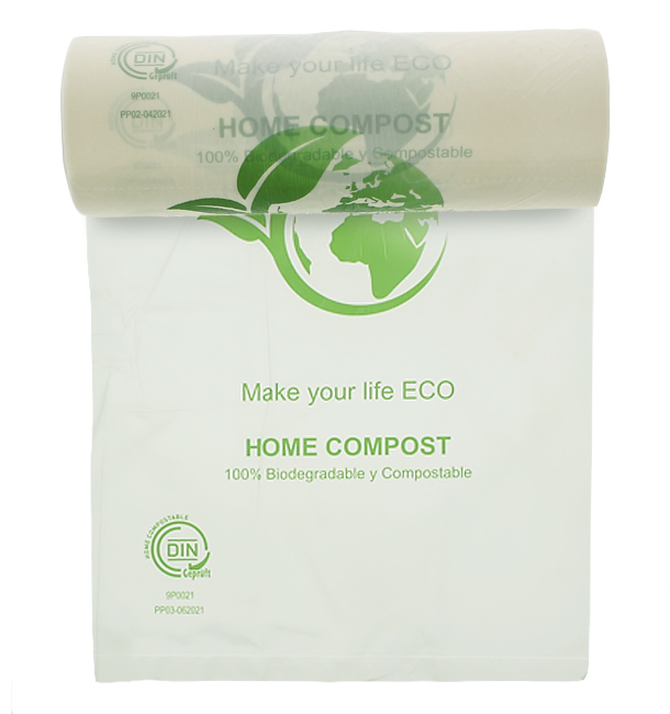 Roll of plastic bags Bio Home Compost 25x37cm 12,5µm (3.000 Units)