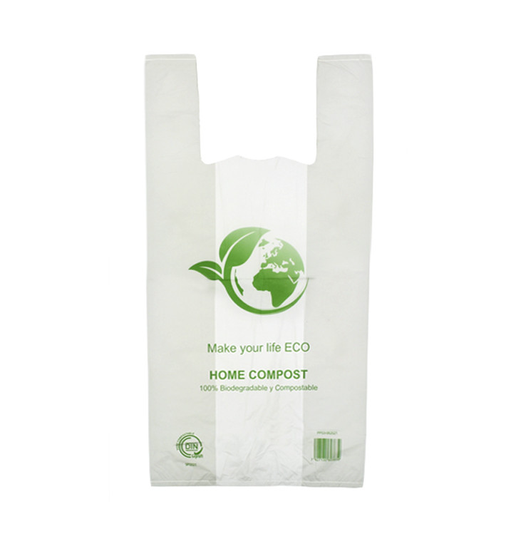 Plastic T-Shirt Bag Bio Home Compost 40x50cm (100 Units) Plastic T-Shirt Bag Bio Home Compost 40x50cm (100 Units)