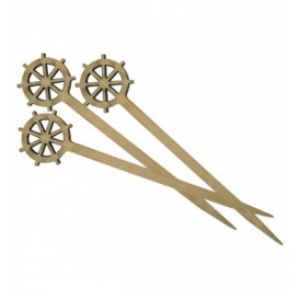 Bamboo Food Pick "Timón" Design 9cm (100 Units)