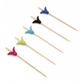 Bamboo Food Pick "Lirio" Design 12cm (100 Units)  