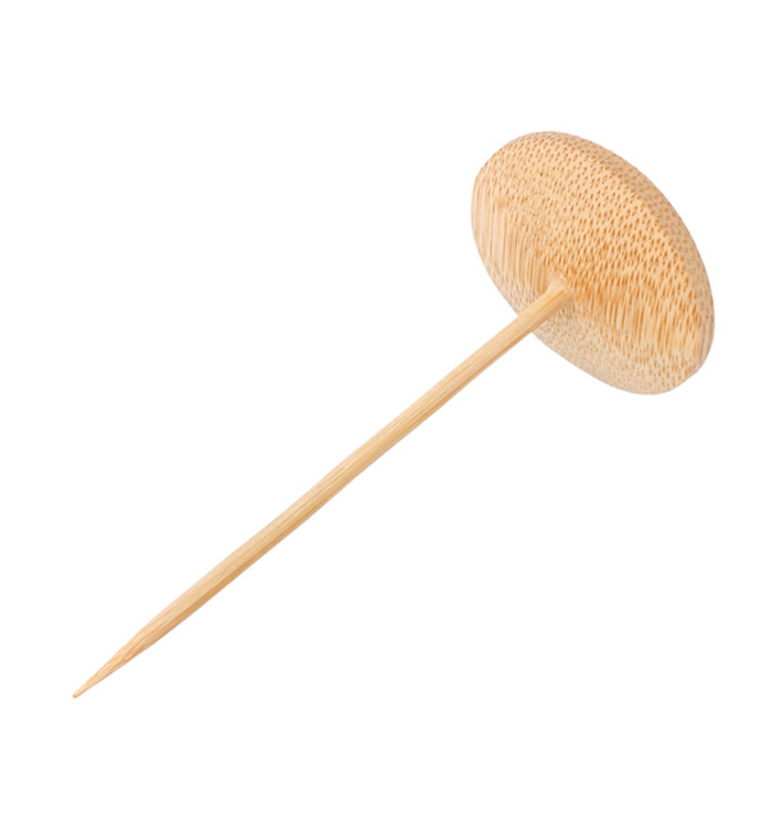 Bamboo Food Pick "Platillo" Design 10cm (24 Units) 