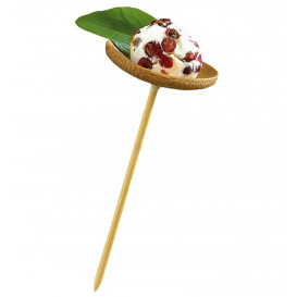 Bamboo Food Pick "Platillo" Design 10cm (24 Units) 