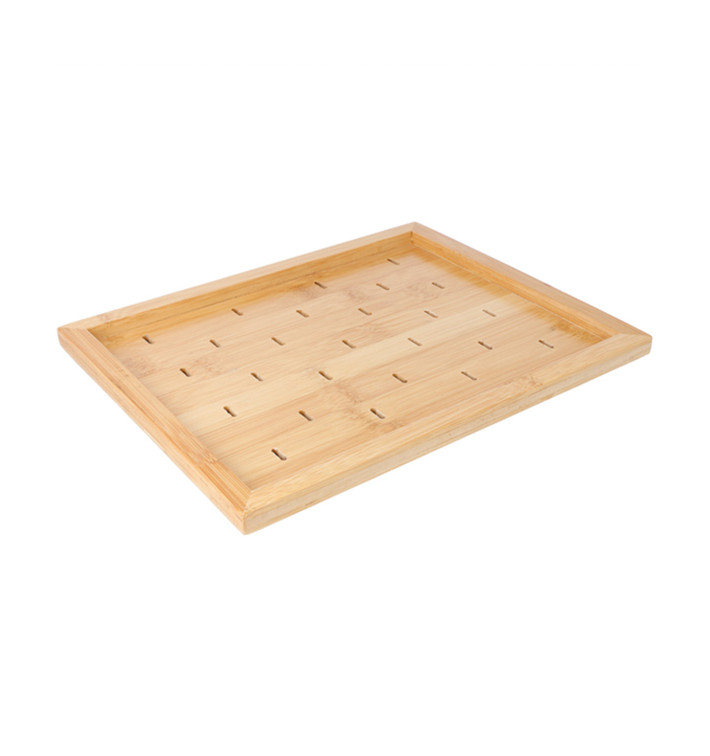 Bamboo Food Pick Holder Tray Golf Design 25x20cm (1 Unit) Bamboo Food Pick Holder Tray Golf Design 25x20cm (1 Unit)