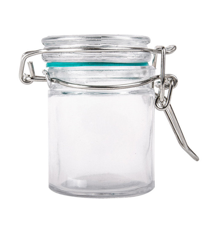 Glass Storage Jar Airtight 45 ml Ø4,5x6cm (96 Units) Glass Storage Jar Airtight 45 ml Ø4,5x6cm (96 Units)