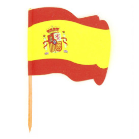 Spain Flag Food Pick 6,5cm (144 Units) 