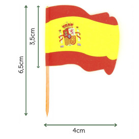 Spain Flag Food Pick 6,5cm (14400 Units)