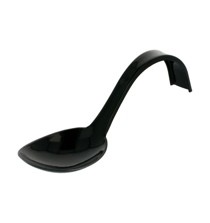 Tasting Spoon PS Curved Black 13 cm (50 Units) Tasting Spoon PS Curved Black 13 cm (50 Units)