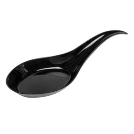 Plastic Tasting Spoon PS Black 12 cm (2000 Units)