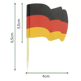 Germany Flag Food Pick 6,5cm (144 Units)  