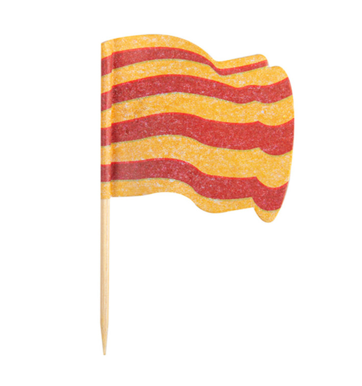 Catalonia Flag Food Pick 6,5cm (14400 Units)