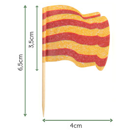 Catalonia Flag Food Pick 6,5cm (14400 Units)