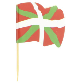 Euskadi Flag Food Pick 6,5cm (144 Units) 