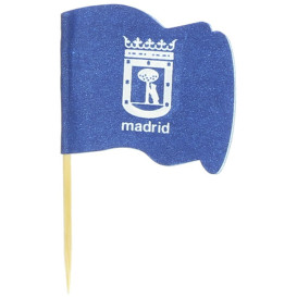 Madrid Flag Food Pick 6,5cm (144 Units)  