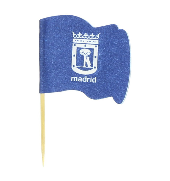 Madrid Flag Food Pick 6,5cm (144 Units) Madrid Flag Food Pick 6,5cm (144 Units)