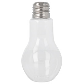 Plastic Bottle Light Bulb Design PET Clear 200ml (25 Units)