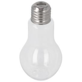 Plastic Bottle Light Bulb Design PET Clear 400ml (25 Units)