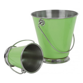 Serving Bucket Steel Green Ø9x9cm (1 Unit) 