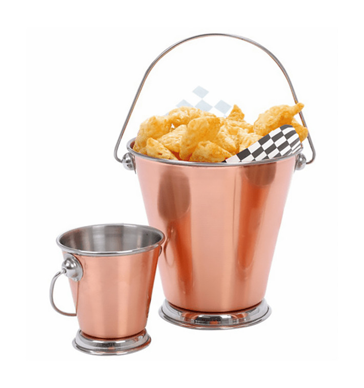 Serving Bucket Steel Copper Ø9x9cm (1 Unit) Serving Bucket Steel Copper Ø9x9cm (1 Unit)