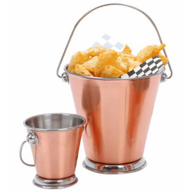 Serving Bucket Steel Copper Ø9x9cm (12 Units)