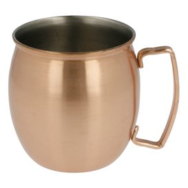 Serving Mini Jar Copper Steel 420ml Ø8x9cm (6 Units)