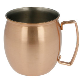 Serving Mini Jar Copper Steel 540ml Ø8,6x10cm (6 Units)