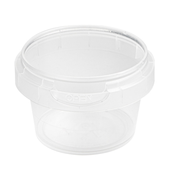 16 oz. Clear PP Plastic Round Tamper Evident Container, 110mm