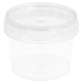 8 oz Clear PP Plastic Round Snap-Lock Containers (Tamper-Evident Lid) - Clear