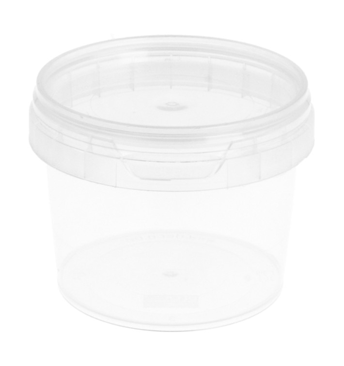 Plastic Deli Container with Plastic Lid PP Tamper-Evident 120ml Ø6,9cm (1000 Units) Plastic Deli Container with Plastic Lid PP Tamper-Evident 120ml Ø6,9cm (1000 Units)