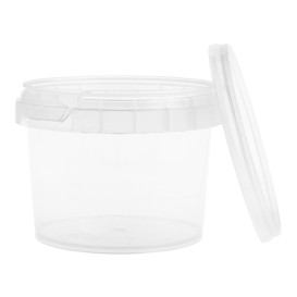 Plastic Deli Container with Plastic Lid PP Tamper-Evident 120ml Ø6,9cm (1000 Units)