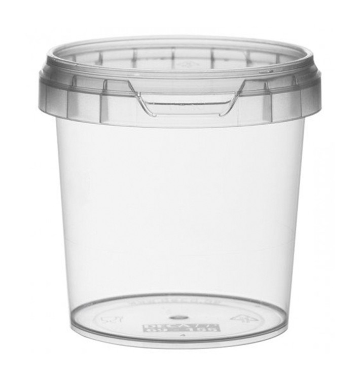 Plastic Deli Container with Plastic Lid PP Tamper-Evident 365ml Ø9,5 (456  Units)