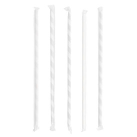 Paper Straw Flexible Pack Wrapped Ø0,6cm 23cm (250 Units)