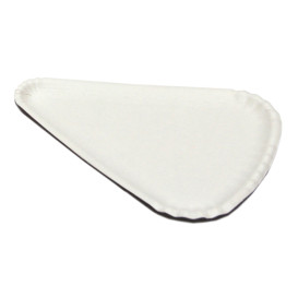 Paper Pizza Plate White Triangular Shape 1/8 24x18 (100 Units) 