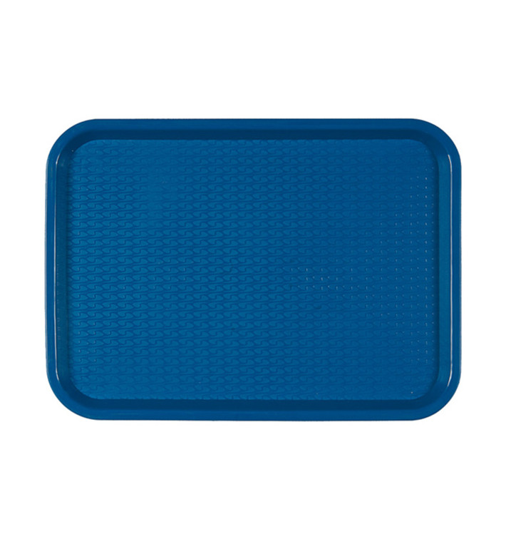 Plastic Tray Fast Food Blue 30,4x41,4cm (1 Unit) Plastic Tray Fast Food Blue 30,4x41,4cm (1 Unit)