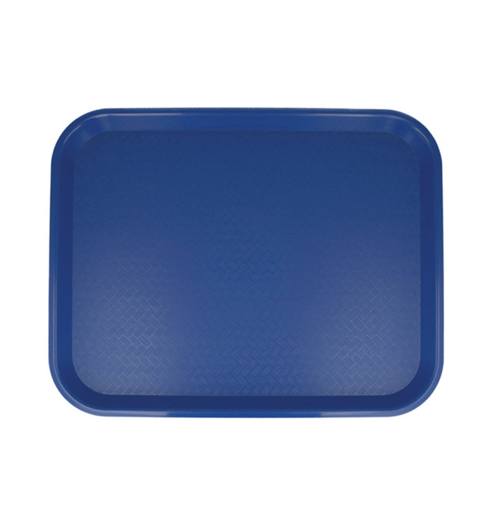 Plastic Tray Fast Food Blue 35,5x45,3cm (1 Unit) Plastic Tray Fast Food Blue 35,5x45,3cm (1 Unit)