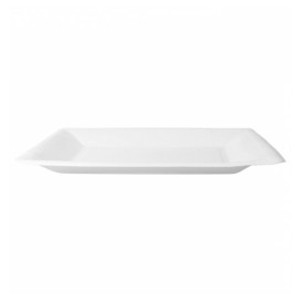 Paper Plate Biocoated White Square 23cm (20 Units) 