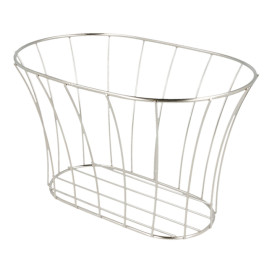 Basket Containers Steel Oval Shape Silver 21x12,7x12,7 (12 Units)