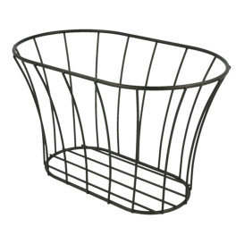 Basket Containers Steel Oval Shape Black 21x12,7x12,7 (1 Unit) 