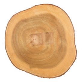 Wooden Serving Platter Round shape Ø23x3,5cm (6 Units)