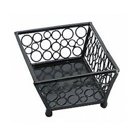 Basket Food Containers Steel Rectangular Shape Black 21x14x6,5cm (1 Unit) 