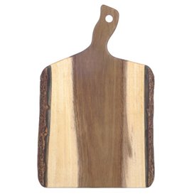 Wooden Serving Platter with Handle 30,5x20,3x1,9cm (12 Units)