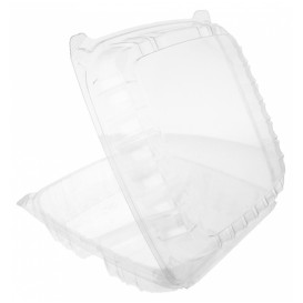 Plastic Hinged Deli Container OPS 3 Compartments "Clear Seal" 4070ml (100 Units)