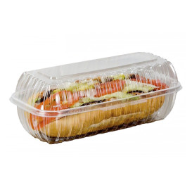 Plastic Hinged Deli Container OPS "Clear Seal" 290ml (100 Units)