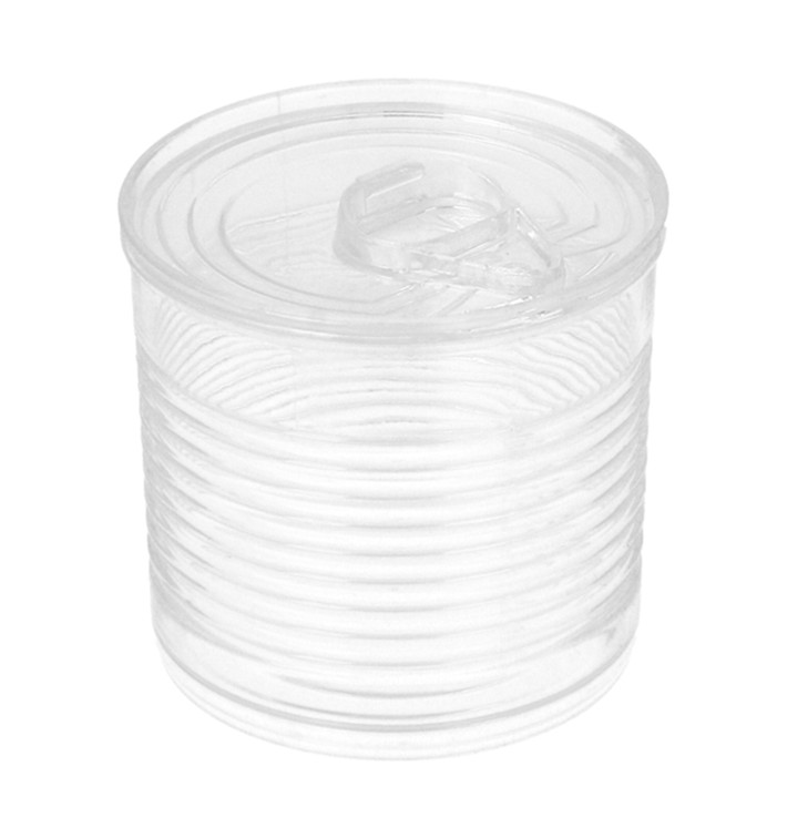 Tasting Plastic Tin Can PS Clear 60ml Ø5,1x4,8cm (25 Units) Tasting Plastic Tin Can PS Clear 60ml Ø5,1x4,8cm (25 Units)