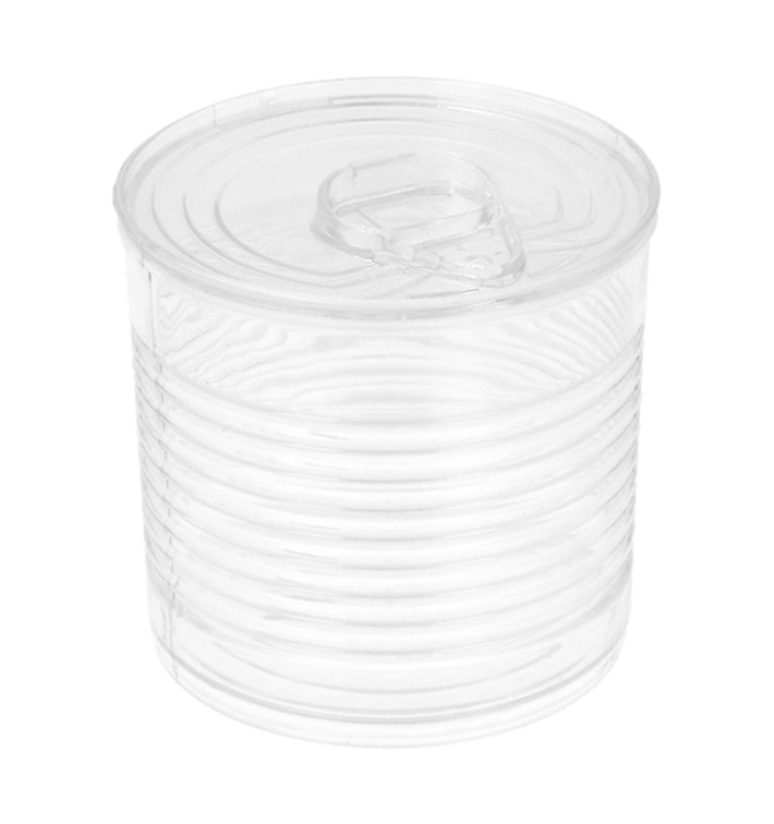 Tasting Plastic Tin Can PS Clear 110ml Ø6x5,7cm (25 Units) Tasting Plastic Tin Can PS Clear 110ml Ø6x5,7cm (25 Units)