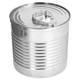 Tasting Plastic Tin Can PS Silver 110ml Ø6,1x6cm (25 Units) 